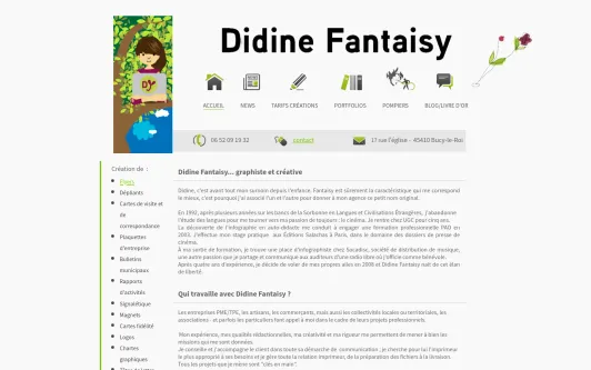 Ejemplo de sitio web DIDINE FANTAISY - Publicité &amp; création