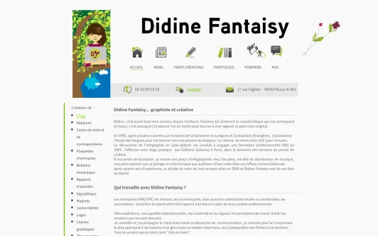 Ejemplo de sitio web DIDINE FANTAISY - Publicité &amp; création
