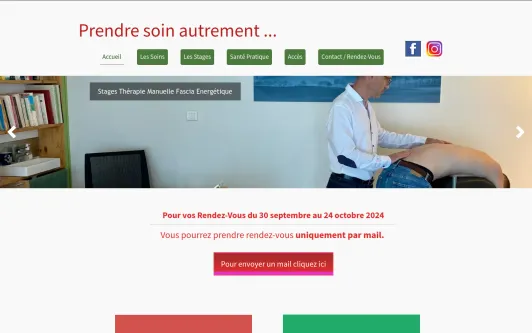 Example website Prendre soin autrement...