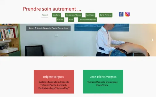 Ejemplo de sitio web Prendre soin autrement...