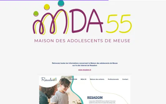 Example website Maison des adolescents de Meuse - MDA55