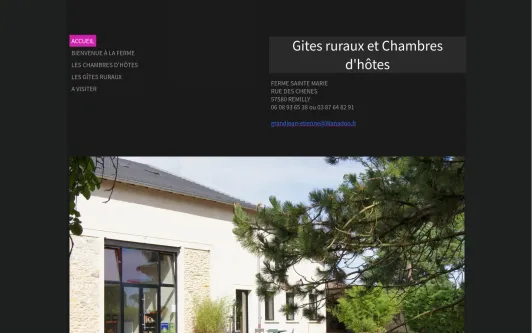 Example website Ferme Ste Marie