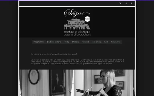 Site exemple Segolook - Coiffure à domicile