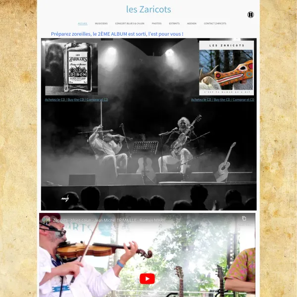 Groupe cajun jura Les Zaricots