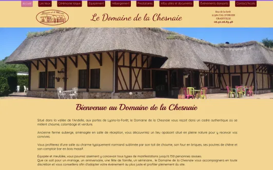 Ejemplo de sitio web La Chesnaie - Domaine de la Chesnaie