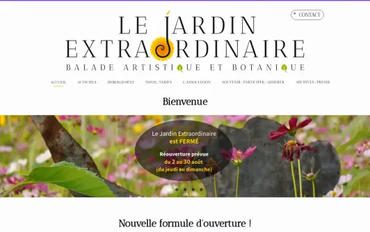 Example website le jardin extraordinaire