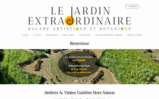 Example website le jardin extraordinaire