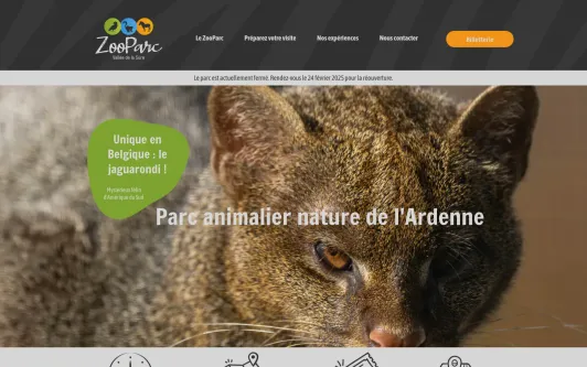 Ejemplo de sitio web ZooParc Vallée de la Sûre • Parc animalier de l&#39;Ardenne