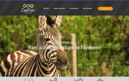 Ejemplo de sitio web ZooParc Vallée de la Sûre • Parc animalier de l&#39;Ardenne