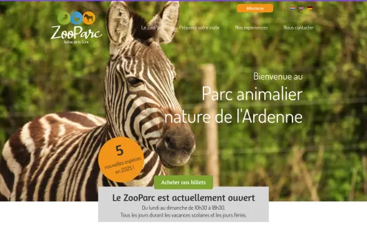Site exemple ZooParc Vallée de la Sûre • Parc animalier nature de l&#39;Ardenne