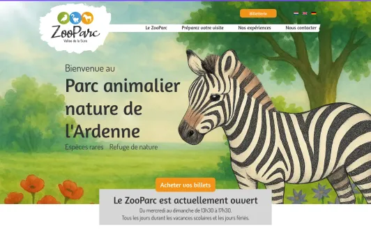 Site exemple ZooParc Vallée de la Sûre • Le parc animalier nature de l&#39;Ardenne !