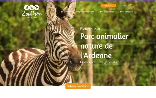 Ejemplo de sitio web ZooParc Vallée de la Sûre • Parc animalier de l'Ardenne