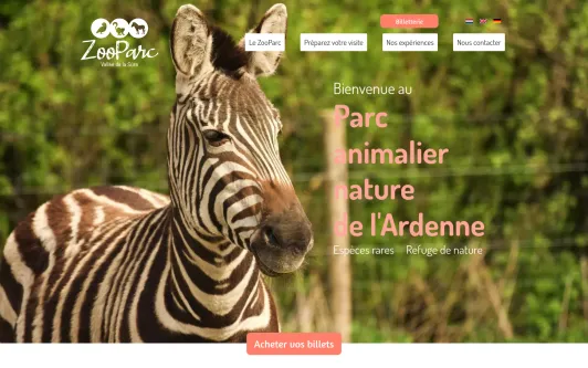 Example website ZooParc Vallée de la Sûre • Parc animalier de l'Ardenne