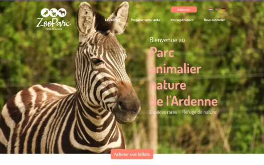 Ejemplo de sitio web ZooParc Vallée de la Sûre • Parc animalier de l'Ardenne