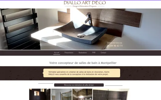 Ejemplo de sitio web L&#39;espace salle de bain selon Diallo Art Déco