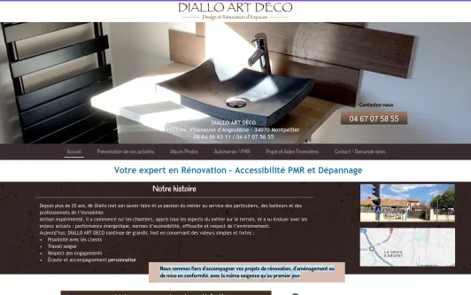 Ejemplo de sitio web L&#39;espace salle de bain selon Diallo Art Déco