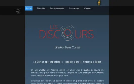 Example website Les Discours