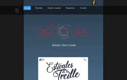 Ejemplo de sitio web Les Discours