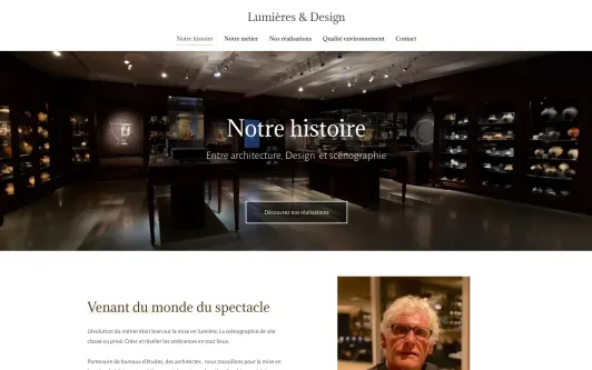 Site exemple Lumières &amp; Design