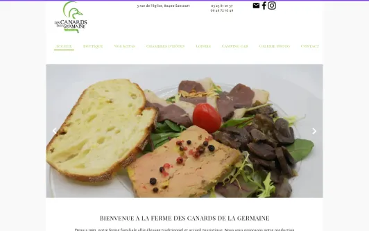 Site exemple Les Canards de la Germaine - Sancourt