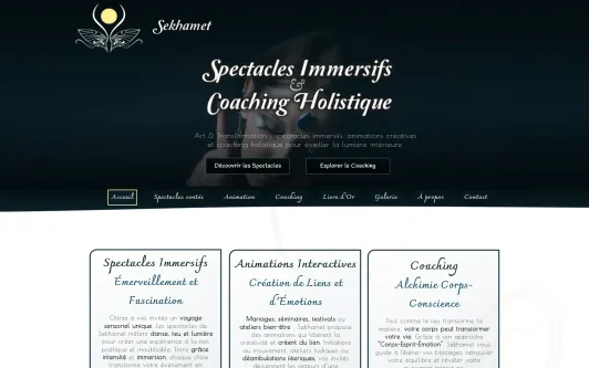 Site exemple Sekhamet ~ Spectacles et Animations de Danse de la Flamme Intérieure
