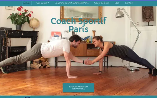 Ejemplo de sitio web Coach sportif Paris | Coaching sportif à domicile dès 50 €