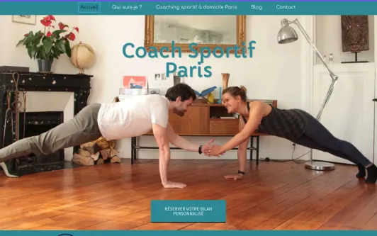 Ejemplo de sitio web Coach sportif Paris | Coaching sportif à domicile dès 55 €