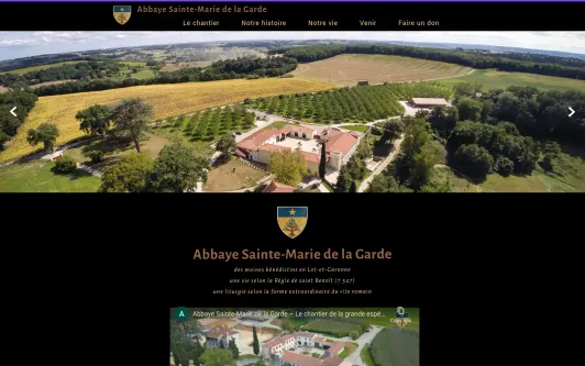 Example website Abbaye Sainte-Marie de la Garde