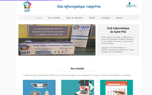 Example website Club Informatique Saint-Prix