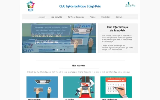Example website Club Informatique Saint-Prix