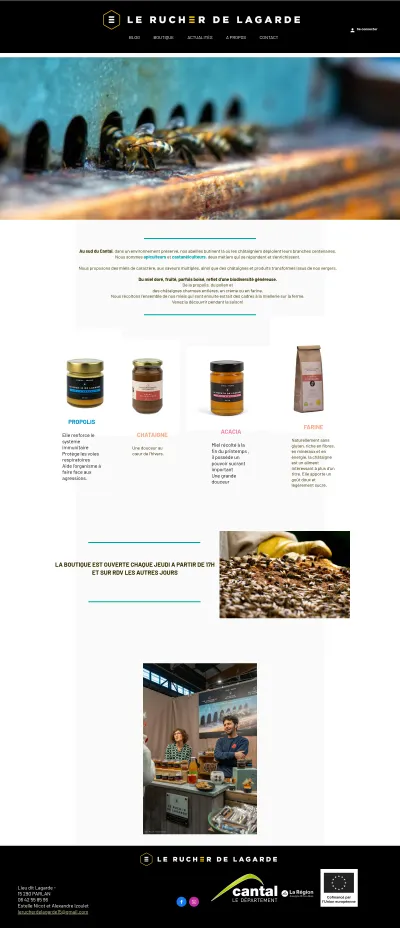 Apiculteurs Récoltants dans le Cantal Miels, propolis, Châtaignes