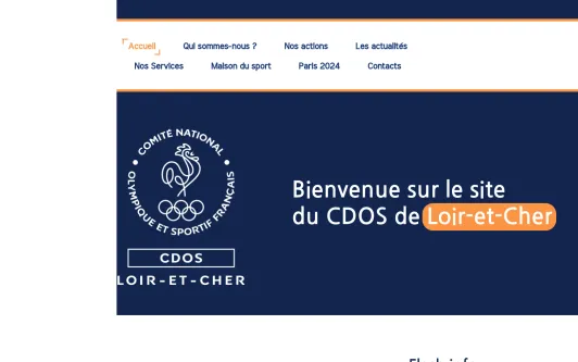 Site exemple Comité Départemental Olympique de Loir-et-Cher