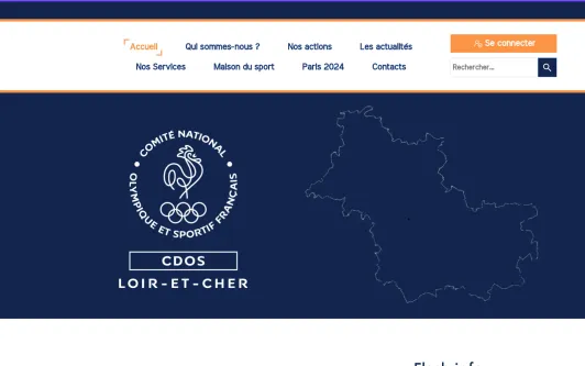 Site exemple Comité Départemental Olympique de Loir-et-Cher