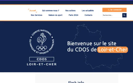 Example website Comité Départemental Olympique de Loir-et-Cher