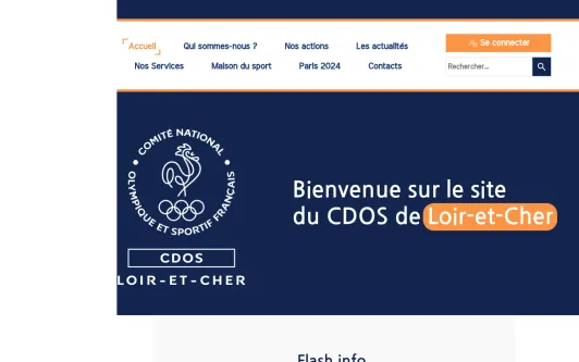 Site exemple Comité Départemental Olympique de Loir-et-Cher