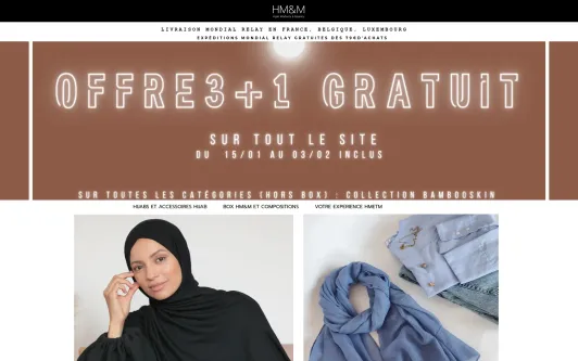 Site exemple HM&amp;M Foulards, Box et Accessoires Hijabs