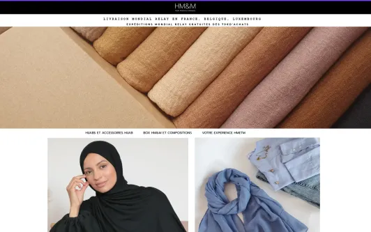 Site exemple HM&amp;M Foulards, Box et Accessoires Hijabs