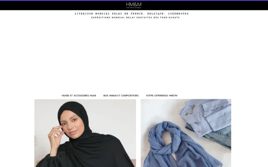 Site exemple HM&amp;M Foulards, Box et Accessoires Hijabs