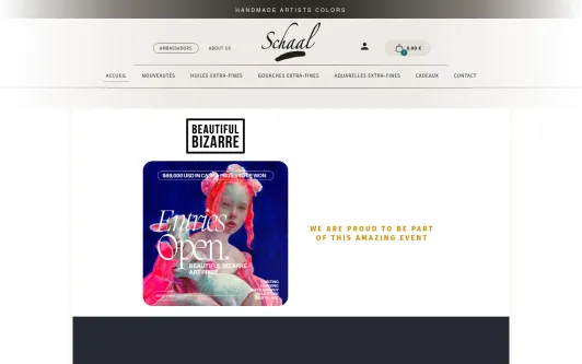 Site exemple SCHAAL ⎮ Handmade Artist&#39;s Colors