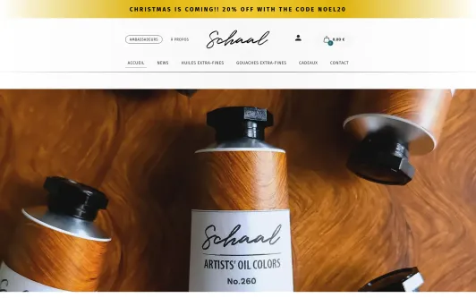 Site exemple SCHAAL ⎮ Premium Artists&#39; Colors