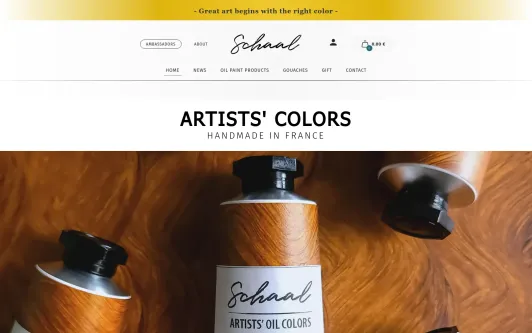 Site exemple SCHAAL ⎮ Premium Artists' Colors