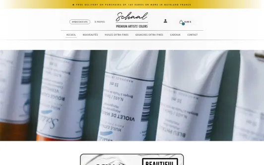 Site exemple SCHAAL ⎮ Handmade Premium Colors for Artists – Oil & Gouache