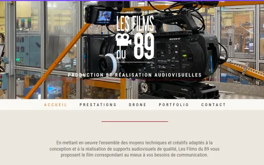Ejemplo de sitio web Les Films du 89