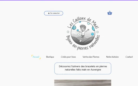 Site exemple Bijoux en pierres naturelles personnalisables - Les Cailloux de Maël