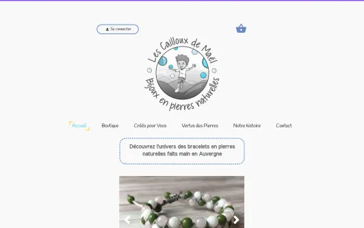 Site exemple Bijoux en pierres naturelles personnalisables - Les Cailloux de Maël