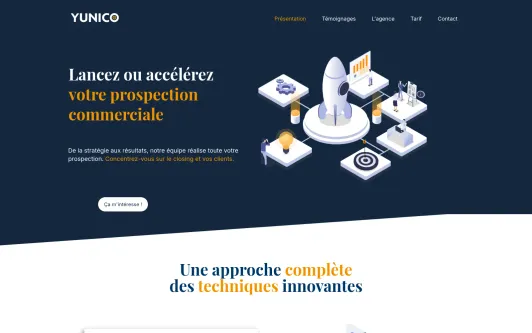 Site exemple Lancez ou accélérez votre prospection commerciale