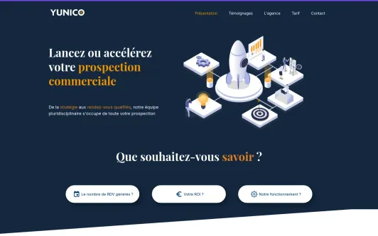 Site exemple Lancez ou accélérez votre prospection commerciale