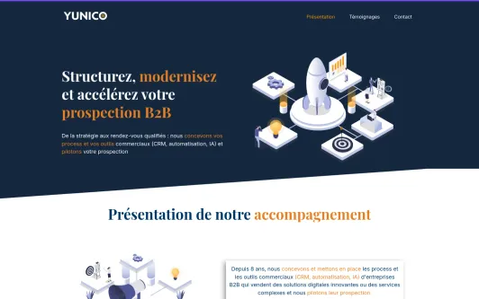 Site exemple Lancez ou accélérez votre prospection commerciale