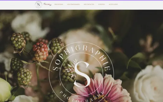 Ejemplo de sitio web Sophigraphie - Photographe