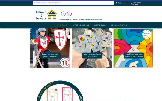 Site exemple Cabane a jouets : des jeux pour s'amuser
